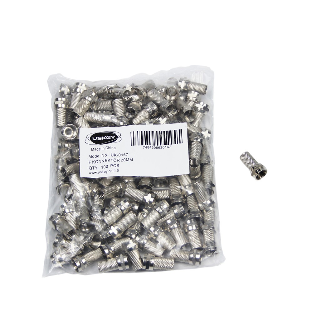 RG6 F KONNEKTÖR 20 MM UK-0167 100 ADET