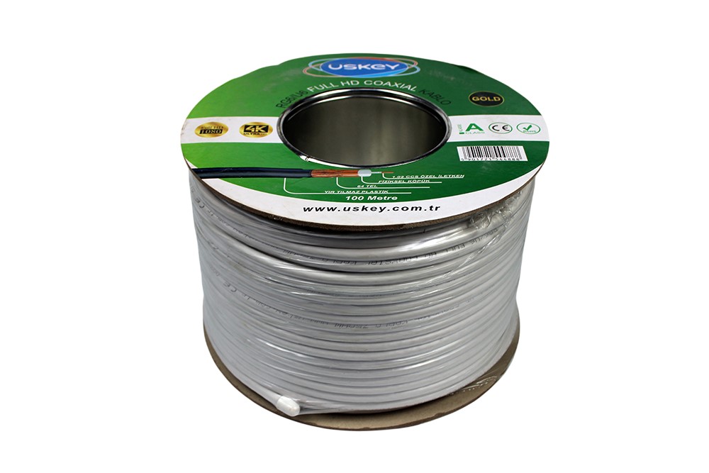 USKEY RG6 U6 64 TEL 100 MT