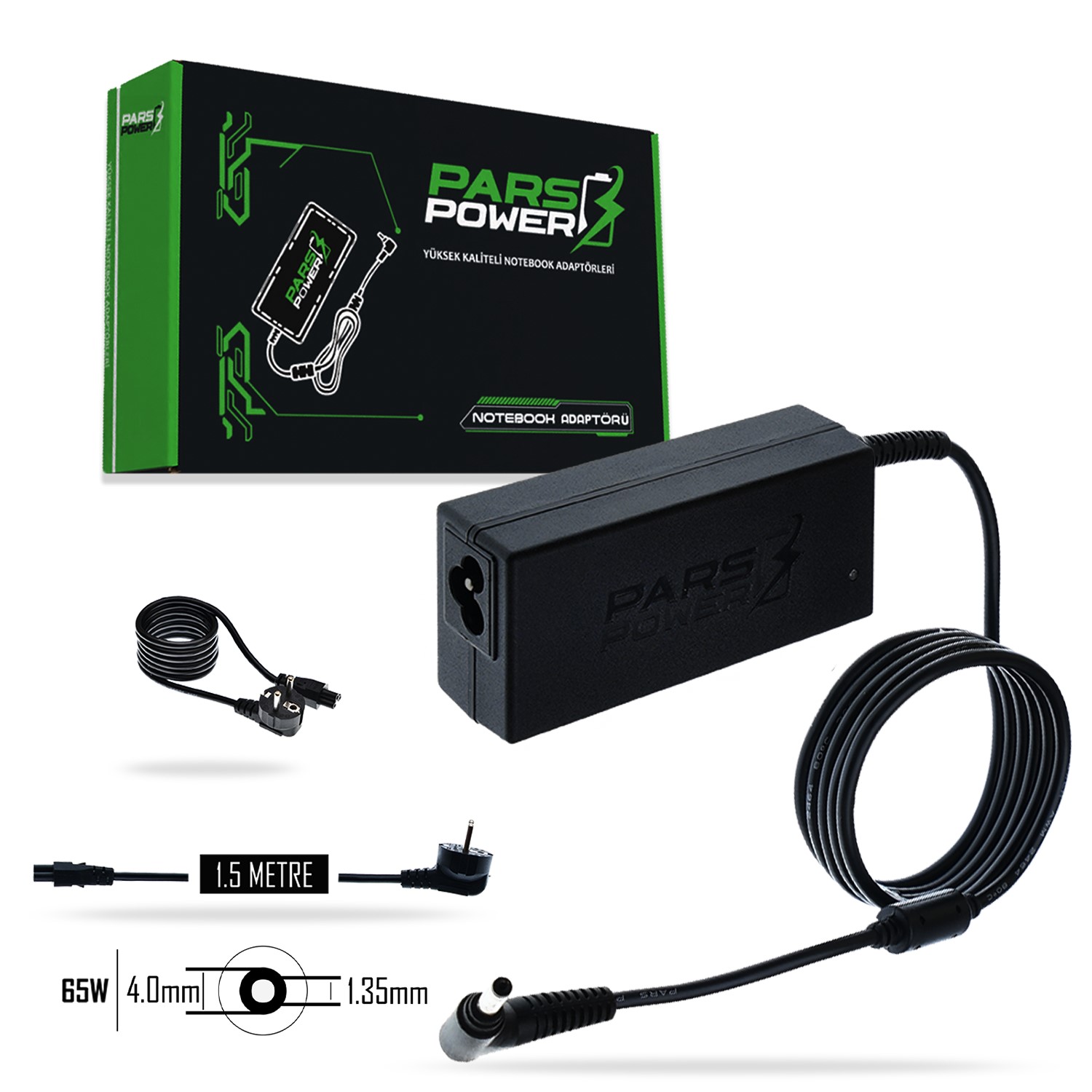 PRS-011 PARS POWER 65W 19V 3.42A (4.0*1.35MM) NOTEBOOK ADAPTÖR