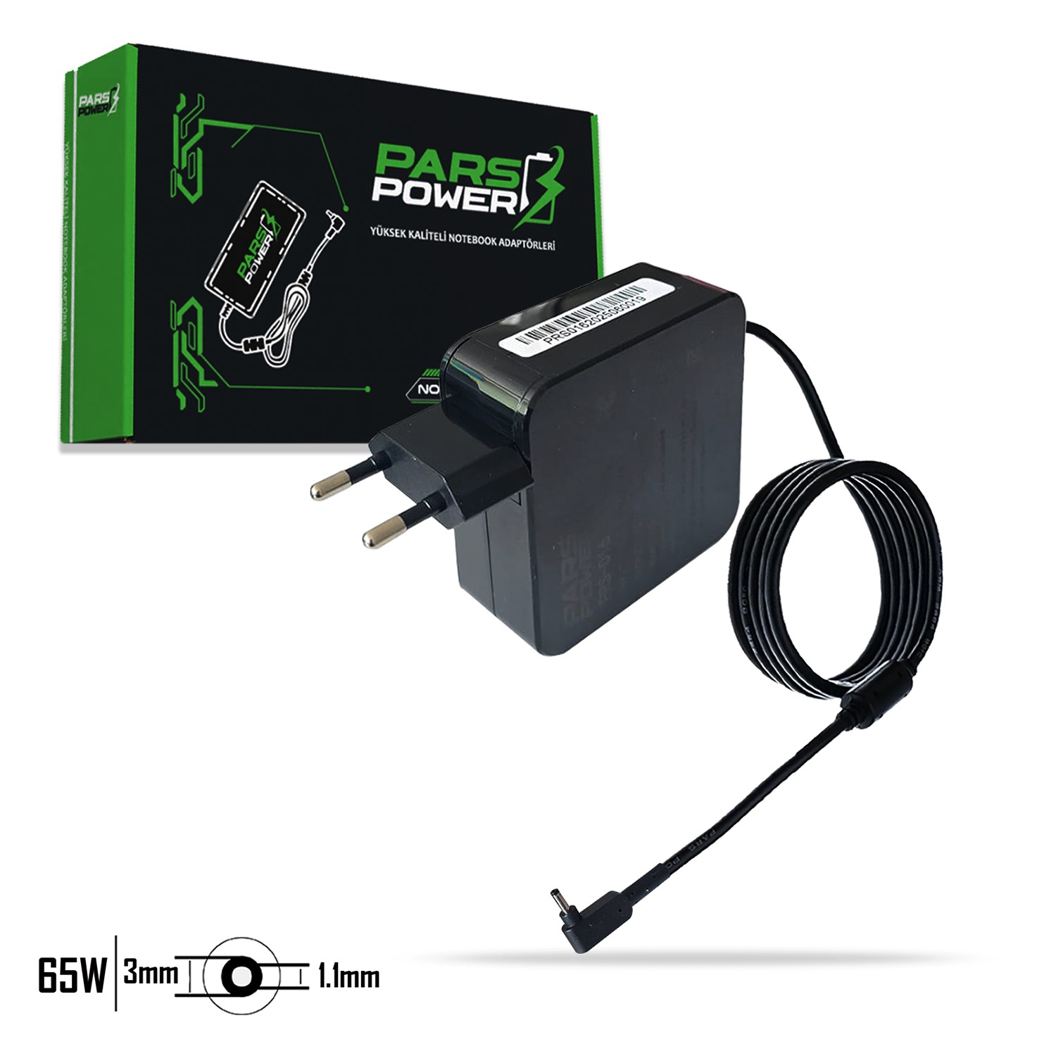 PRS-016 PARS POWER 65W 19V 3.42A (3.0*1.1MM) NOTEBOOK ADAPTÖR