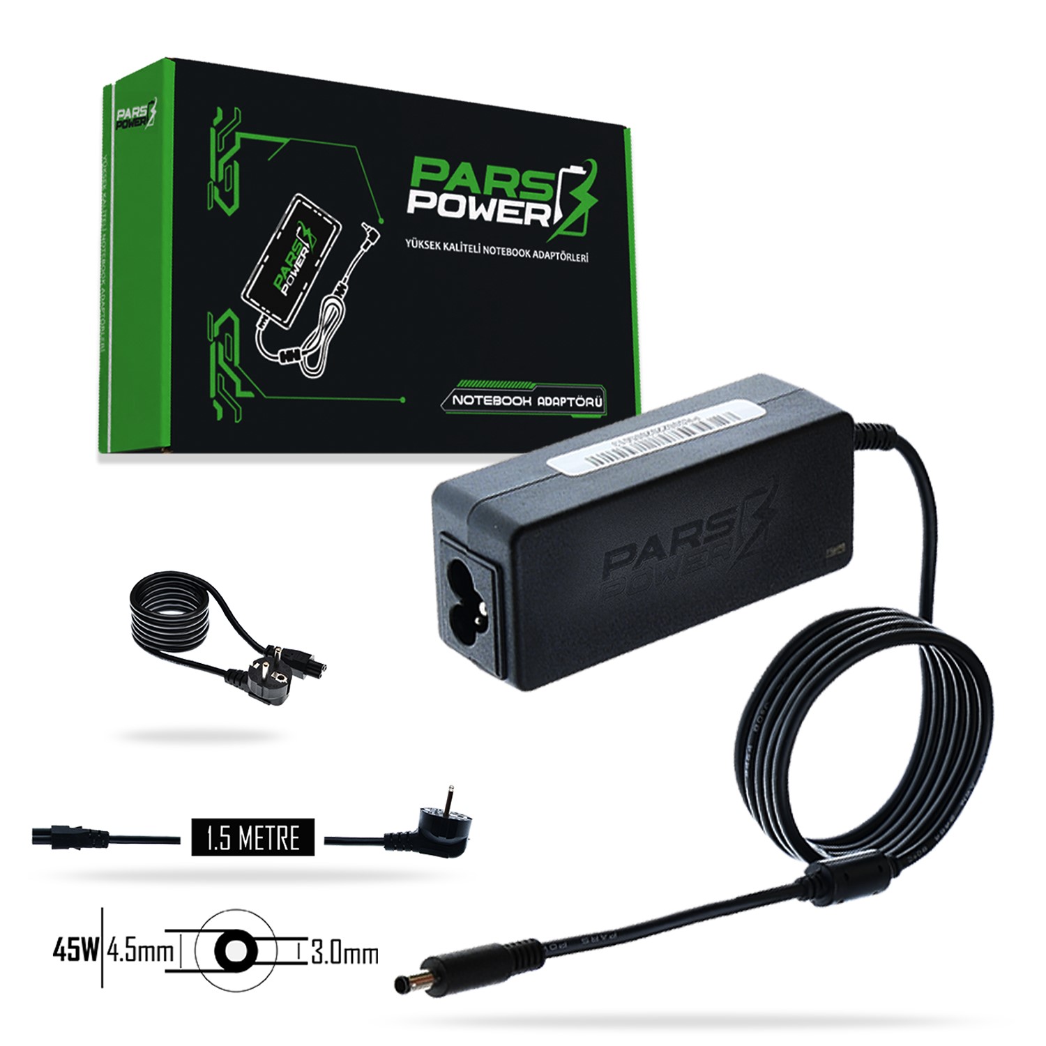 PRS-017 PARS POWER 45W 19.5V 2.31A (4.5*3.0MM) NOTEBOOK ADAPTÖR