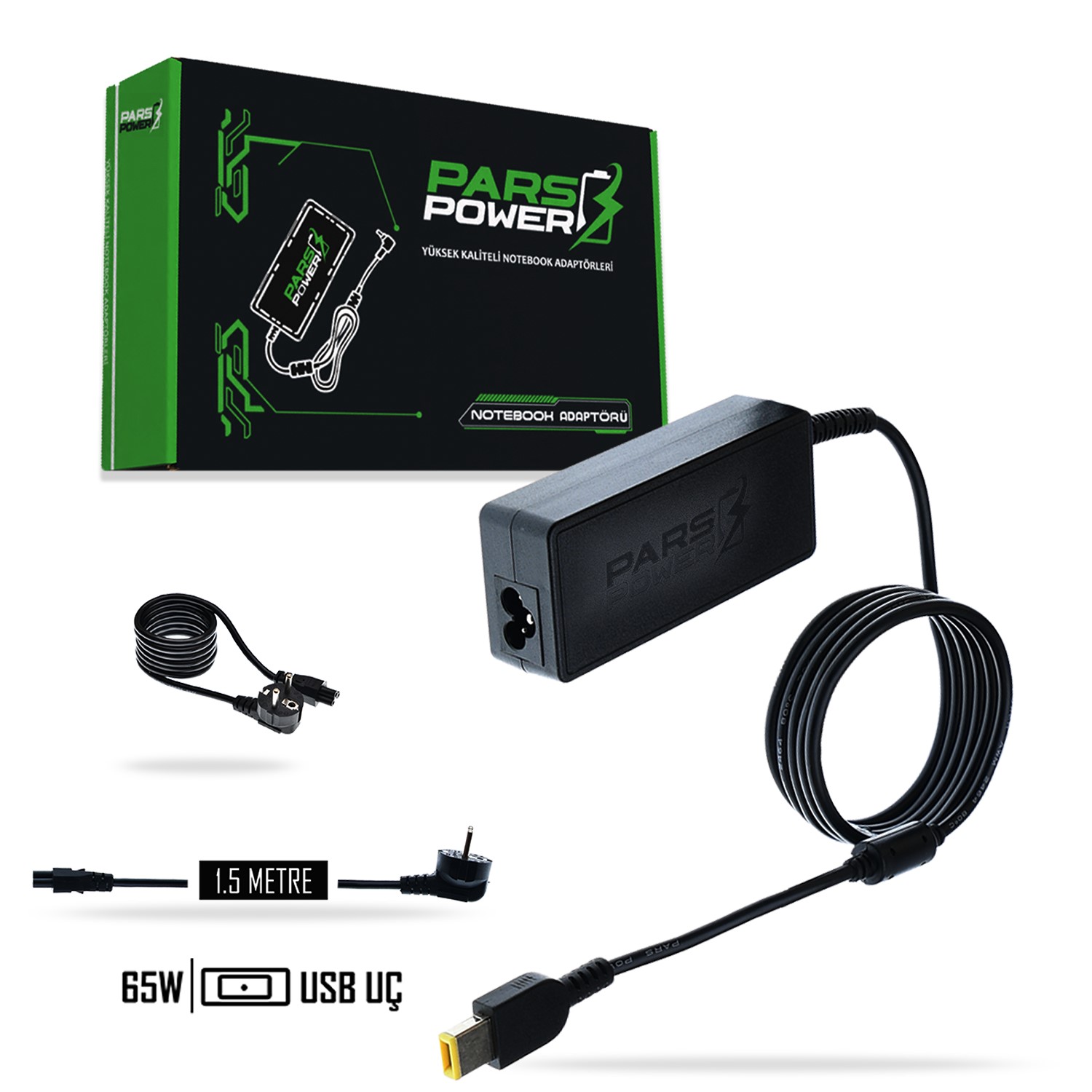 PRS-043 PARS POWER 65W 20V 3.25A (USB) NOTEBOOK ADAPTÖR