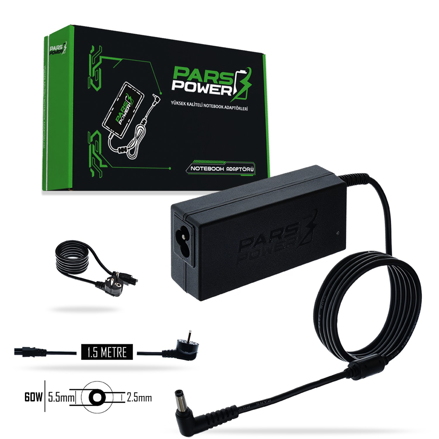 PRS-068  PARS POWER 60W 12V 5A (5.5*2.5MM) ADAPTÖR