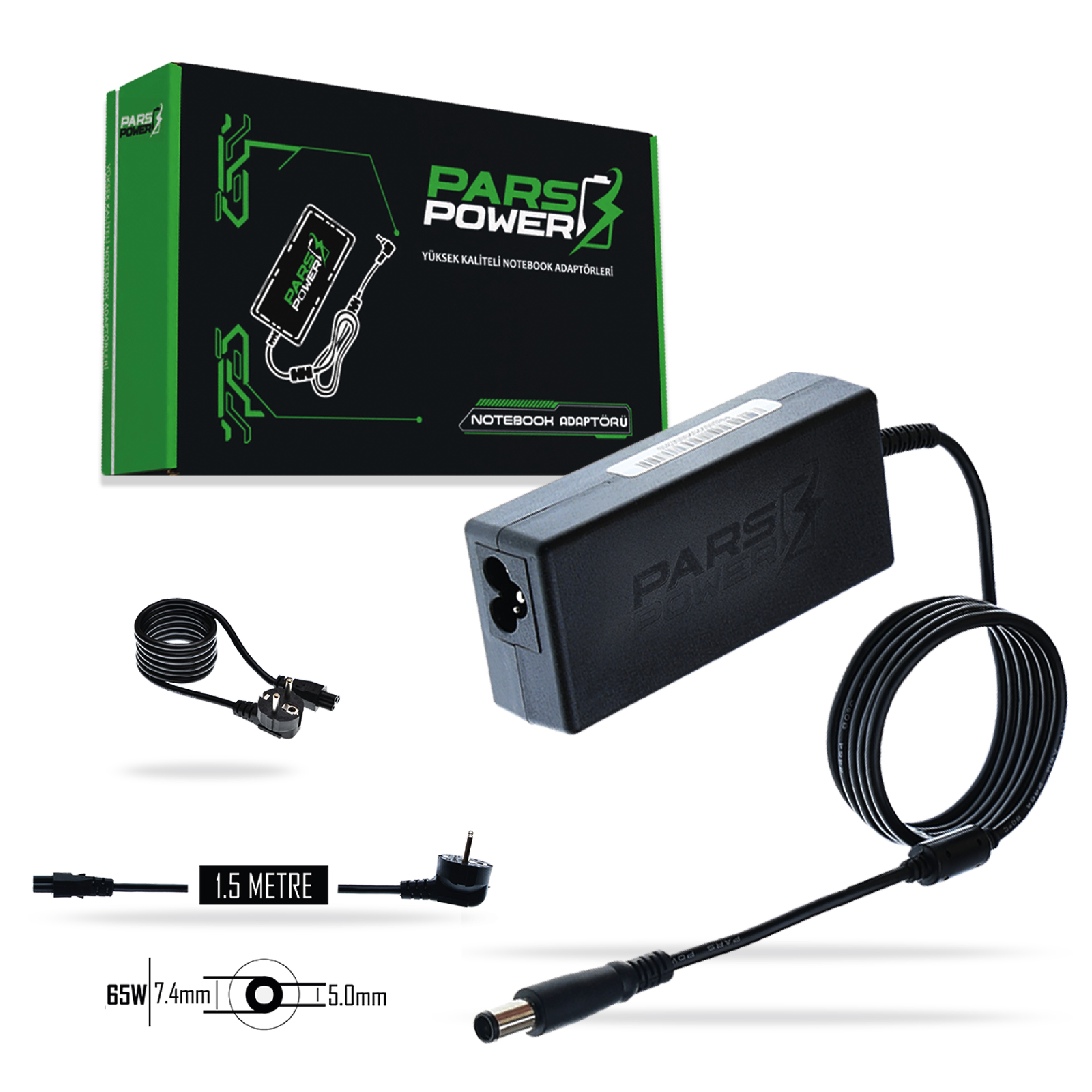 PRS-021 PARS POWER 65W 18.5V 3.5A (7.4*5.0mm) NOTEBOOK ADAPTÖR