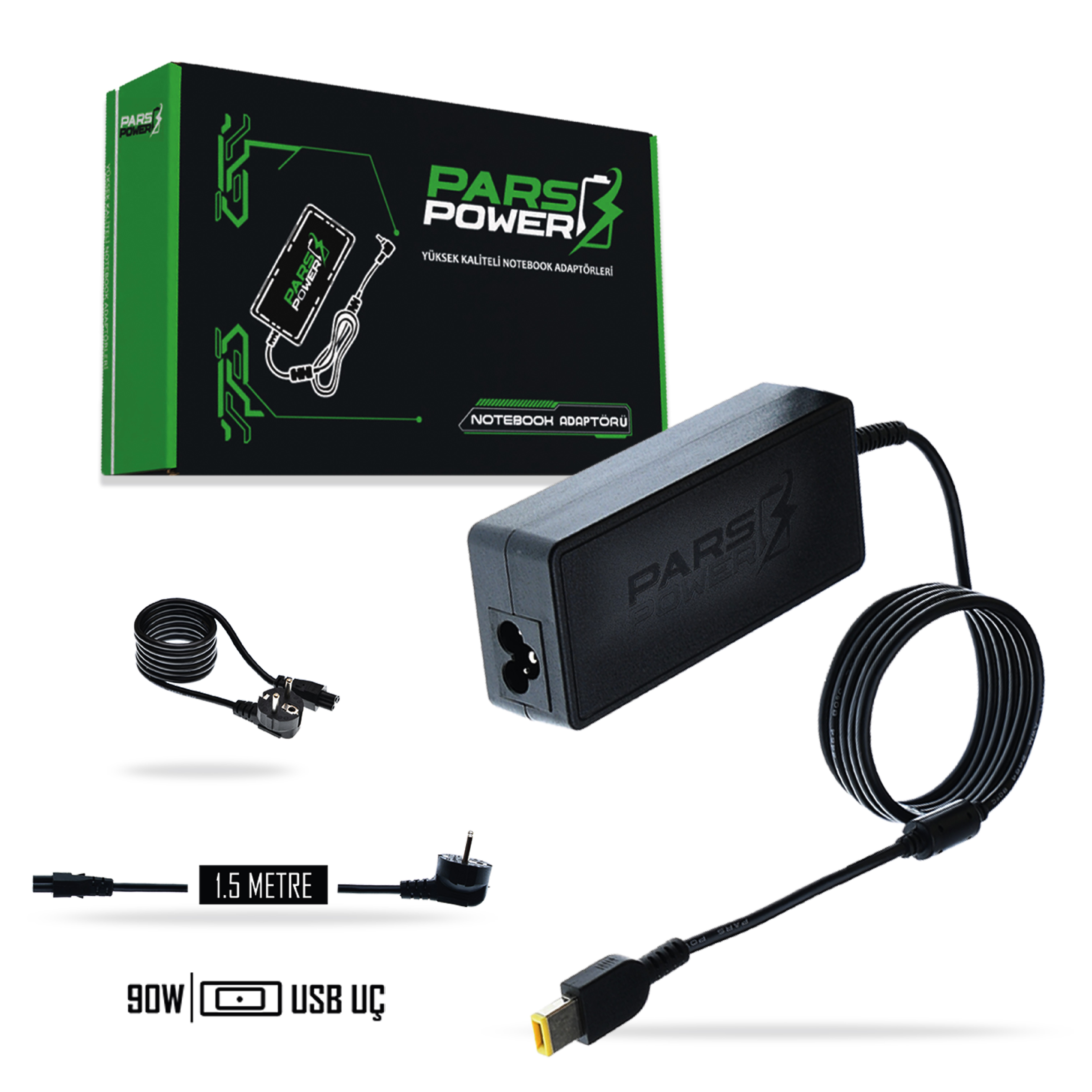 PRS-044 PARS POWER 90W 20V 4.50A (USB) NOTEBOOK ADAPTÖR